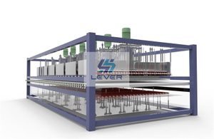 Fabricante de China, dos cámaras de calentamiento, sistema de enfriamiento de aire por convección forzada, horno de templado de vidrio con ventilador de convección de gran capacidad de 4 kw para procesar vidrio revestido de baja emisividad