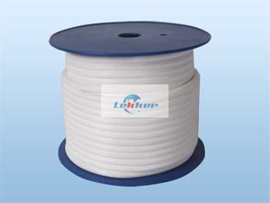 Cuerda de fibra de vidrio refractaria ignífuga de alta calidad de color blanco de 5,5x5,5 mm con aislamiento de alta temperatura para horno de templado de vidrio